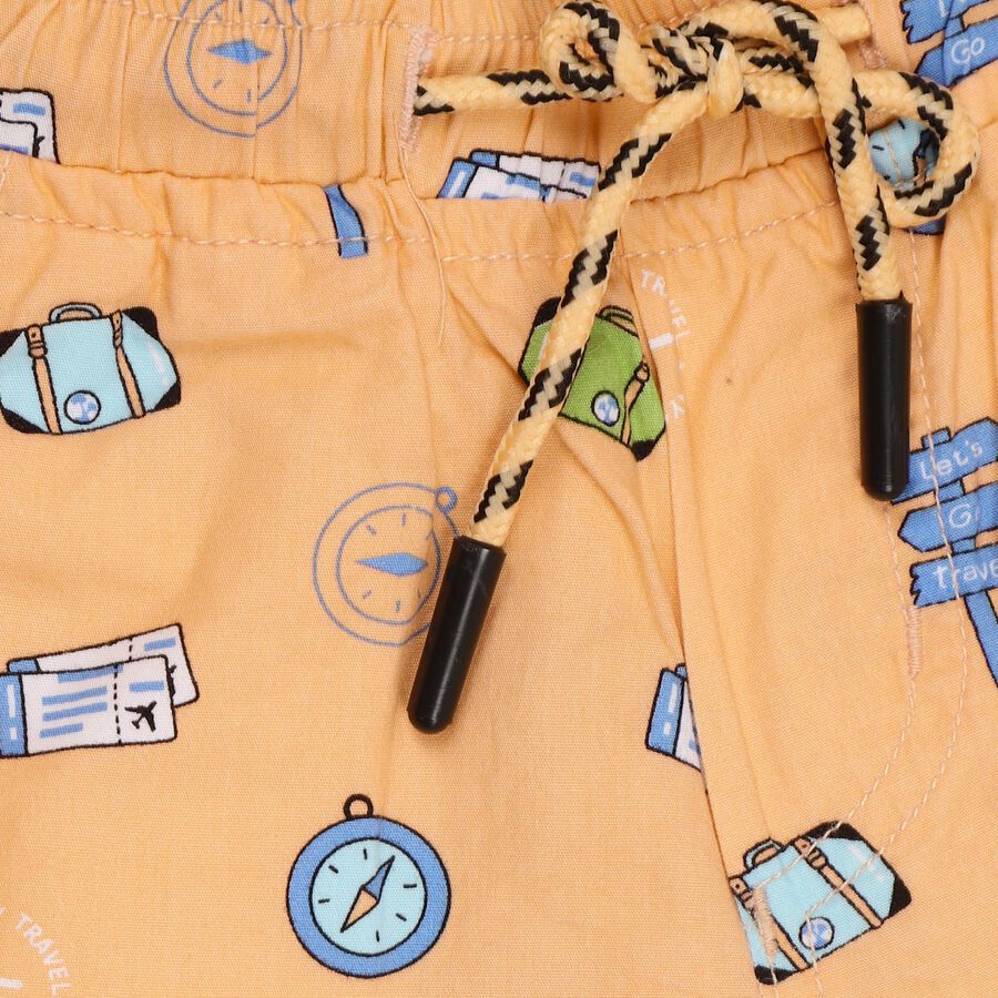 Boys' 100% Cotton Bermudas, Orange, large image number null