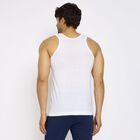 Men's 100% Cotton Vest, White, small