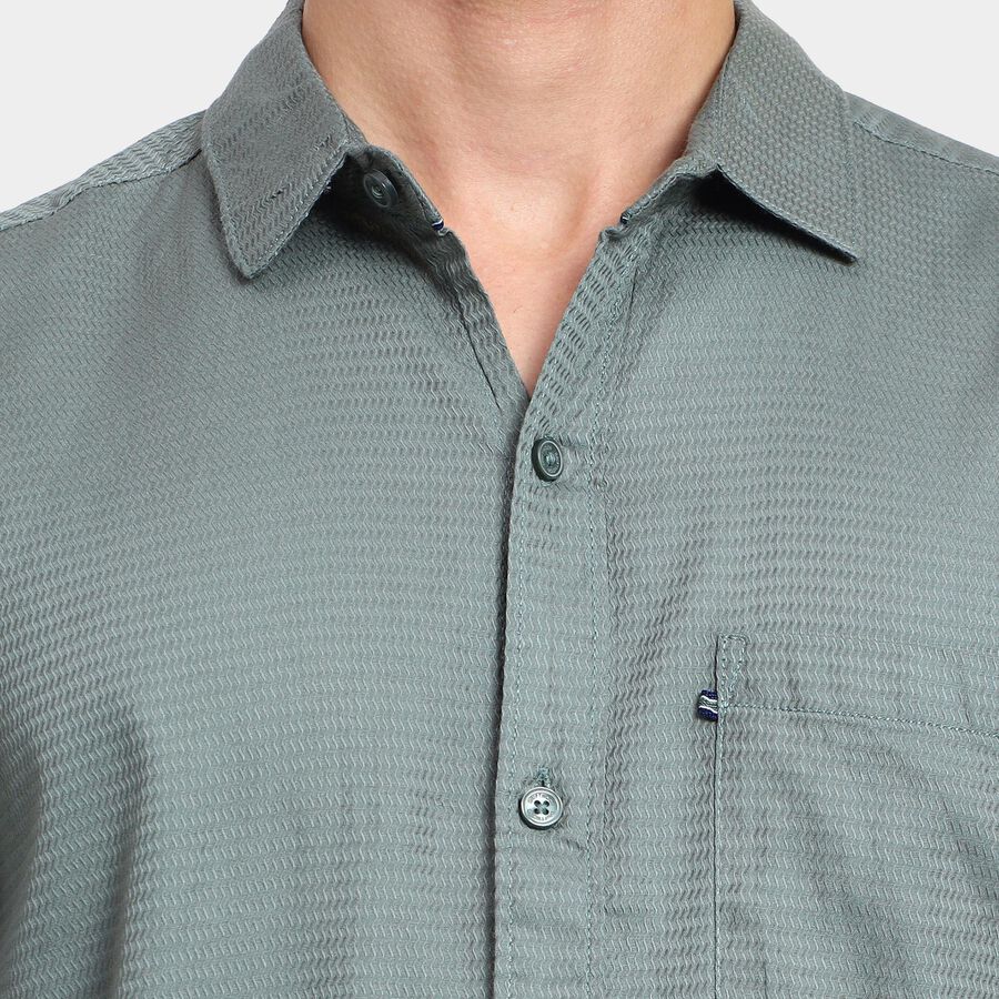 Men's 100% Cotton Casual Shirt , Olive, large image number null