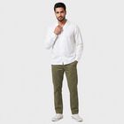 Men's White Cotton Camp Collar Casual Shirt, सफ़ेद, small