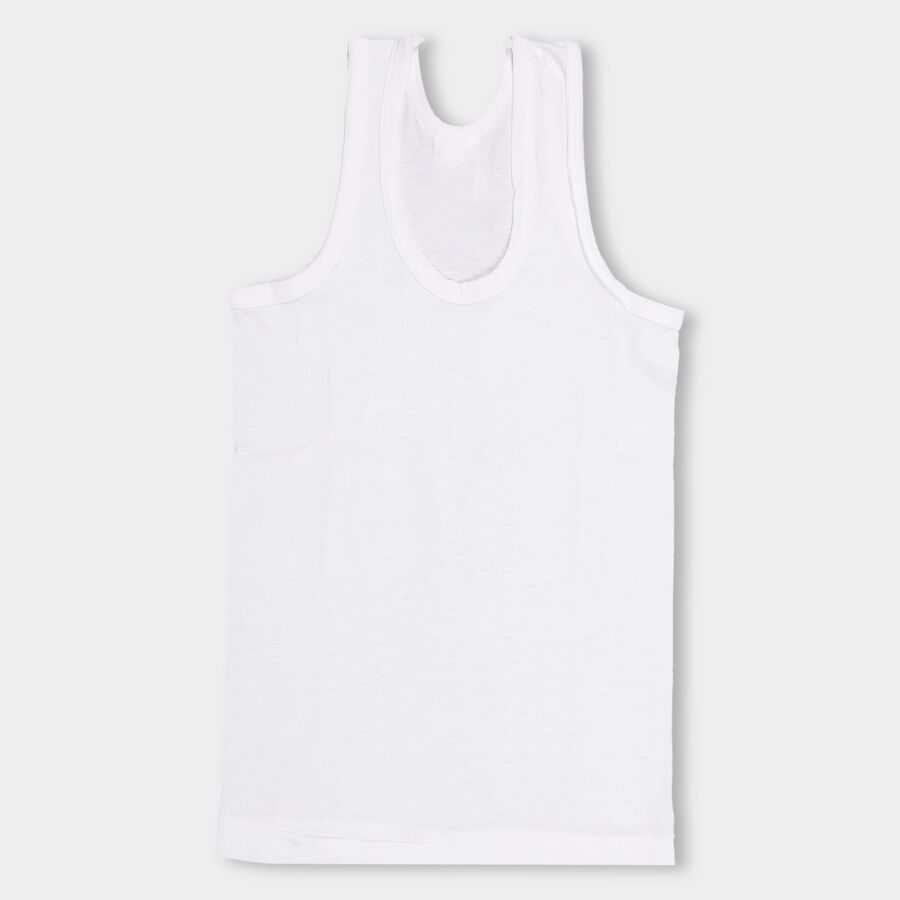 Boys' 100% Cotton Basic Vest , Light Blue, large image number null