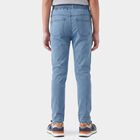 Boys Mid Blue Straight Fit Classic Jeans, मध्यम नीला, small