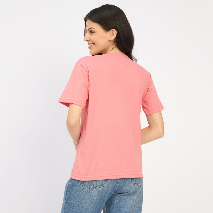 Ladies' Round Neck T-Shirt , Pink, large image number null