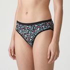Women's Black Regular Fit Floral Print Panty, Black, small