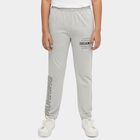 Boys' Ecru Melange Regular Fit Solid Pyjama, एक्रू मिश्रित, small