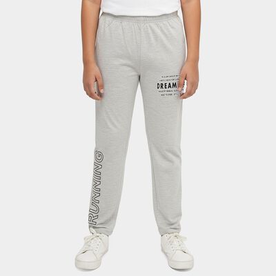 Boys' Ecru Melange Regular Fit Solid Pyjama