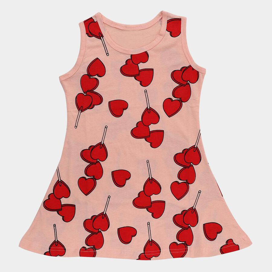 Girls' Frock, Light Pink, large