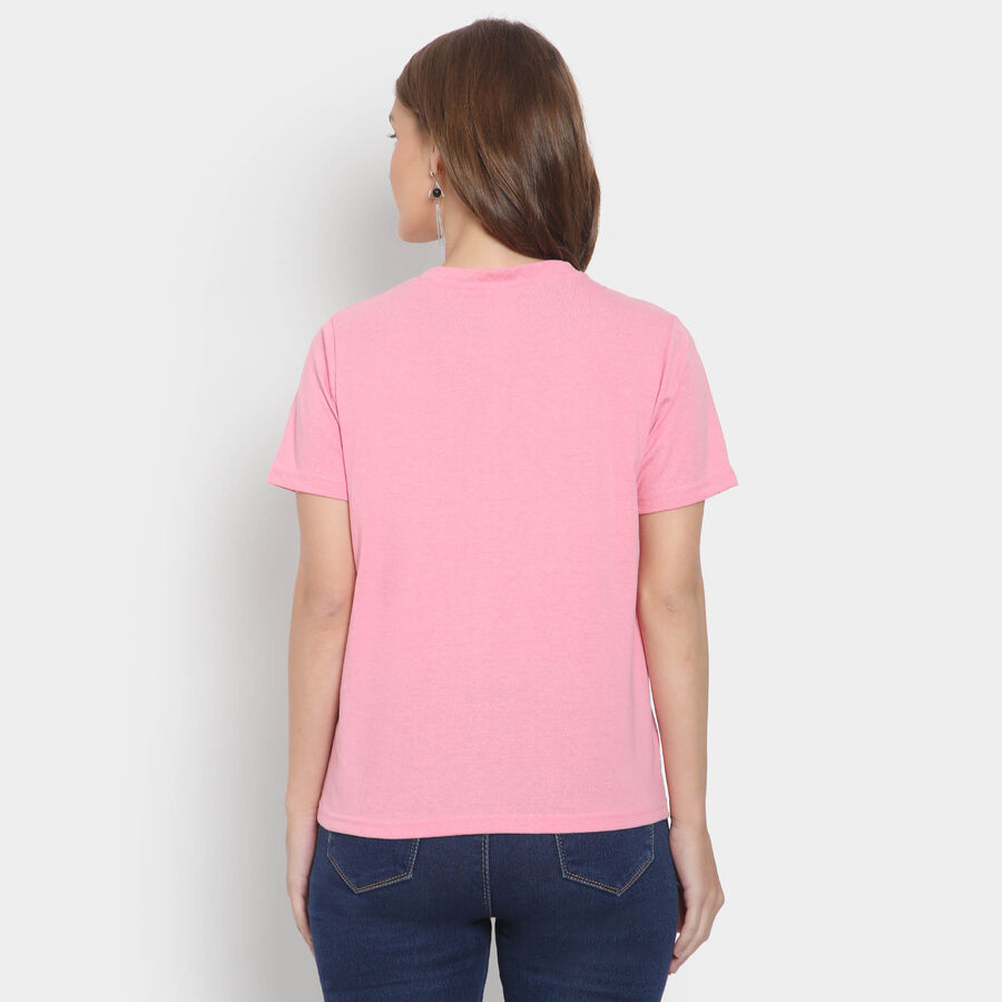 Round Neck T-Shirt, Pink, large image number null