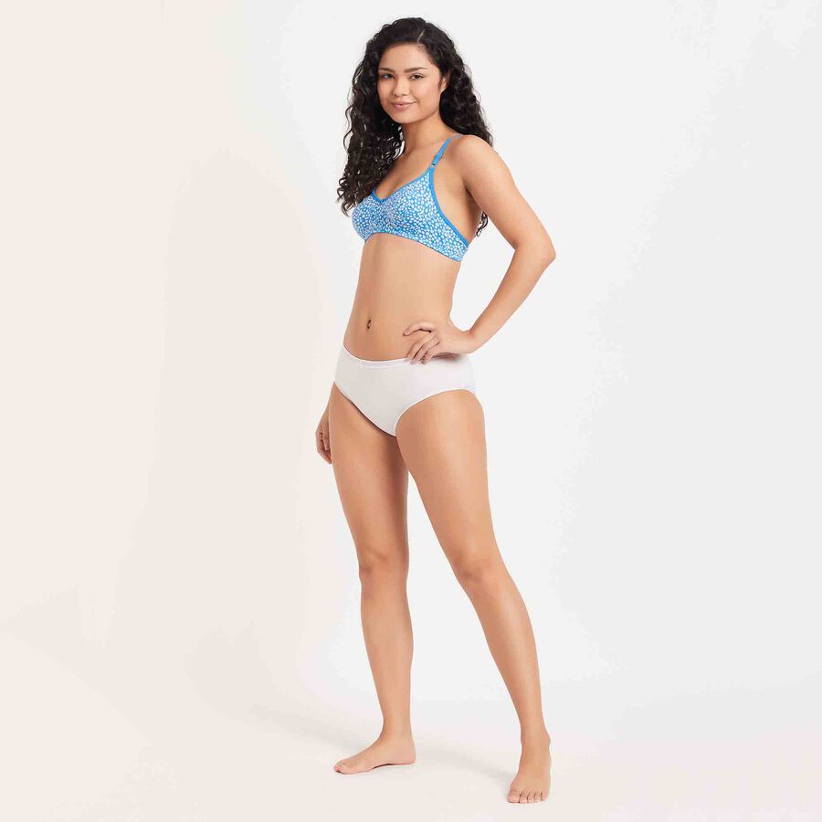 Printed Bra, हल्का नीला, large image number null