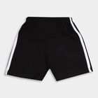 Boys' Jet Black Printed Elastic Waist Bermuda Shorts, Black, small image number null