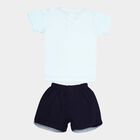 Infants Cotton Round Neck Baba Suit, Aqua, small image number null