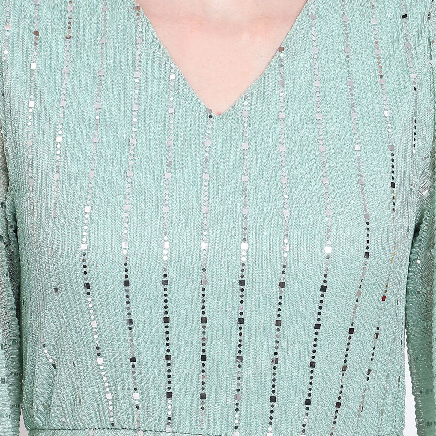 Ladies' Dress, हल्का हरा, large image number null