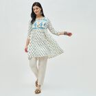 Women's Light Blue Round Neck Classic Kurta, Light Blue, small