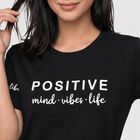Women's Black Round Neck Regular T-Shirt, Black, small