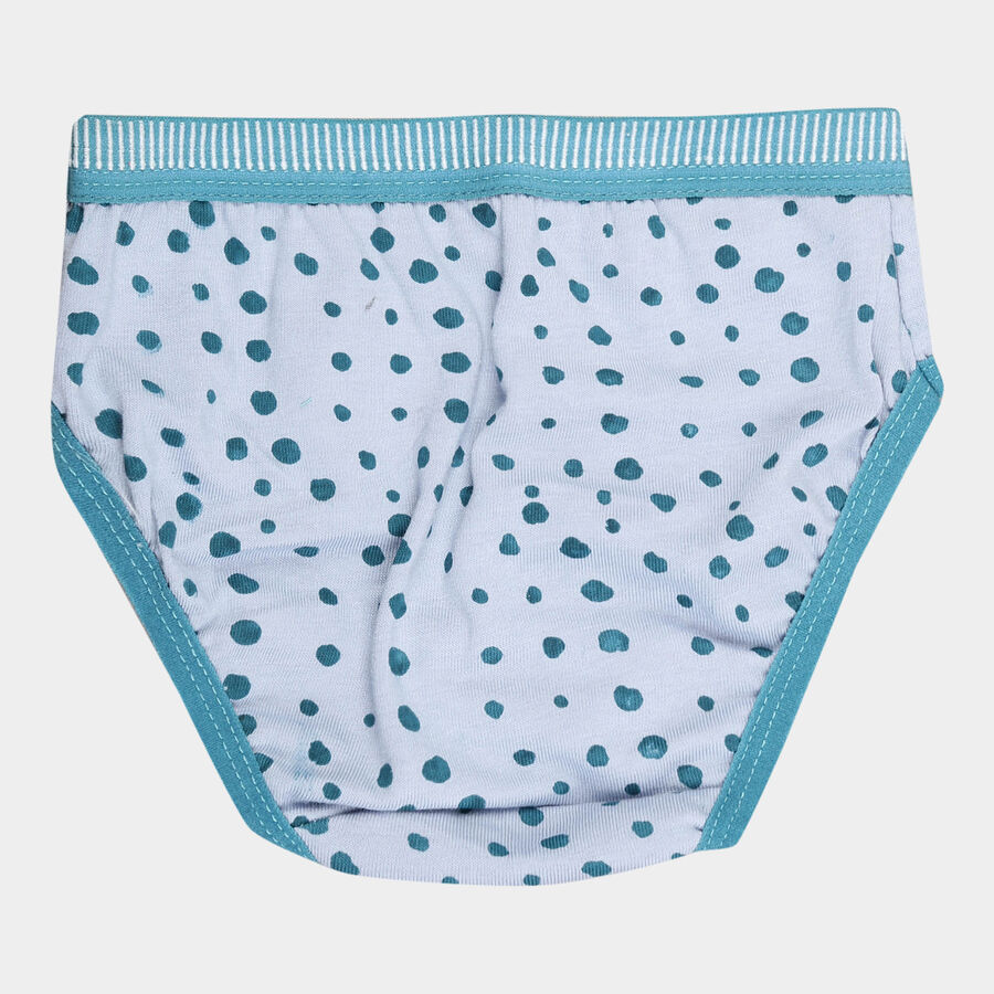 Girls Cotton Printed Panty, Light Blue, large image number null