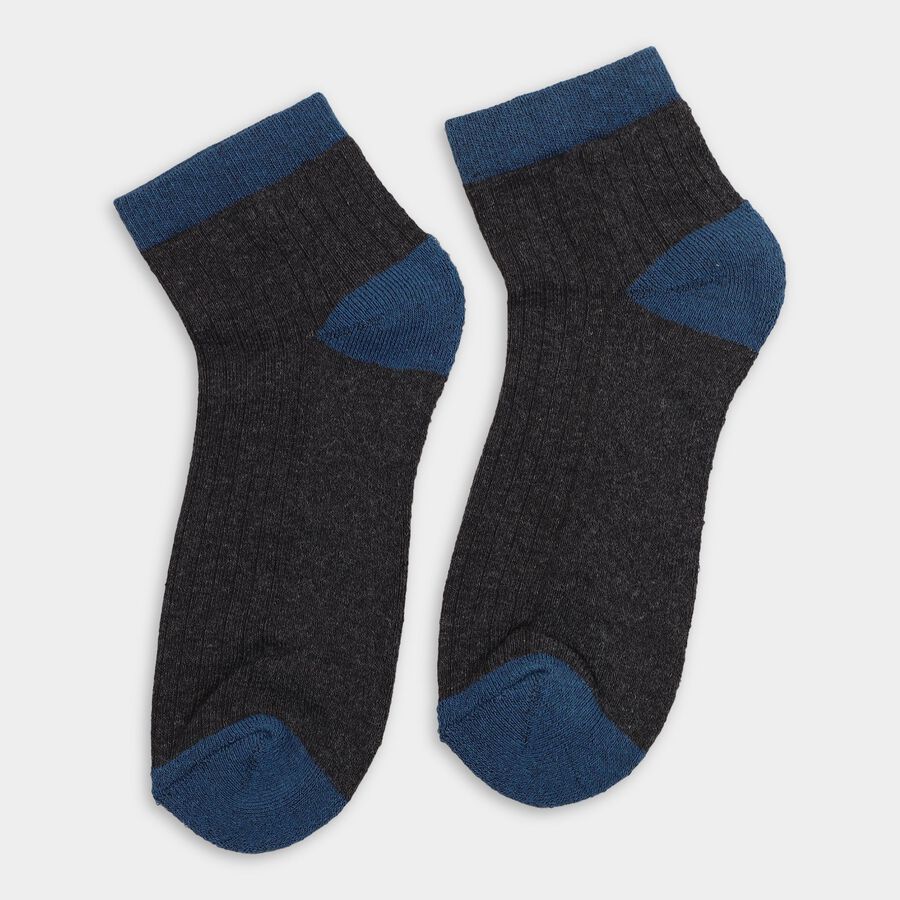 Men's Socks (Pack of 3), Black, large