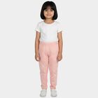 Girls Light Pink Regular Fit Solid Pyjama, हल्का गुलाबी, small