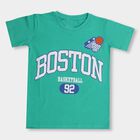 Boys' 100% Cotton Half Sleeves T-Shirt , Dark Green, small image number null