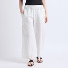 Ladies' 100% Cotton Palazzos , Off White, small image number null