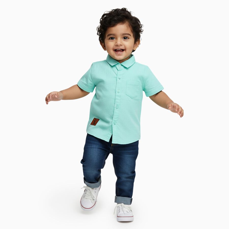 Infants' Shirt, Light Green, large image number null