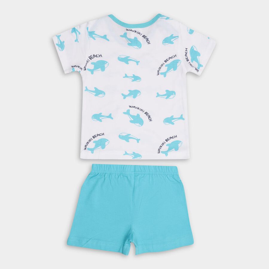 Infant Boys' 100% Cotton Baba Suit , Mid Blue, large