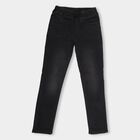 Boys' Dusty Charcoal Black Slim Fit Basic Jeans, Black, small image number null