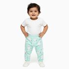Boys' Mint Green Bunny Printed Cotton Blend Pyjama, Light Green, small image number null