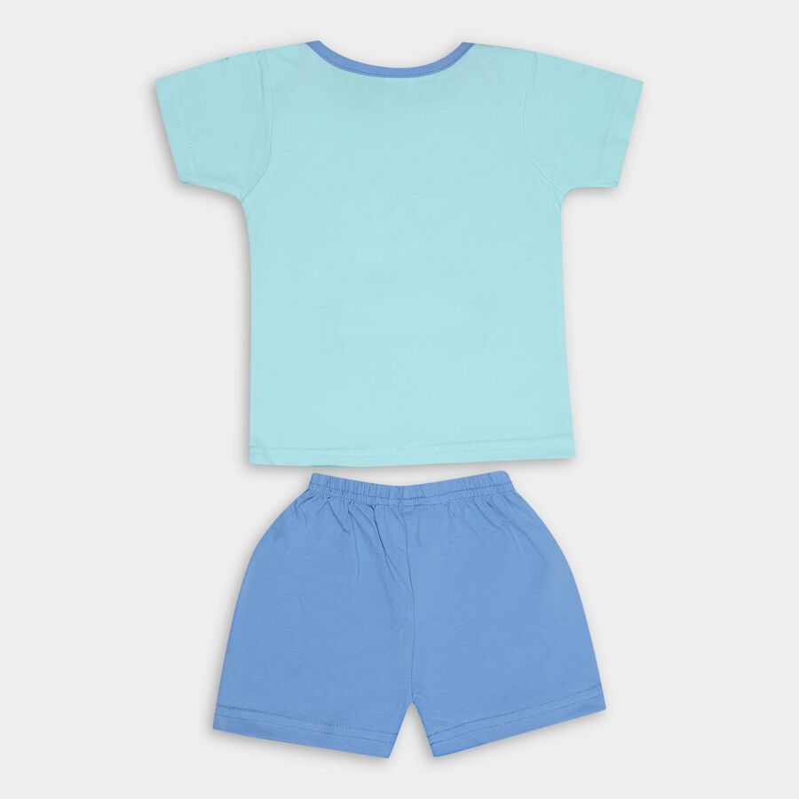 Infant Boys' 100% Cotton Baba Suit, Aqua, large