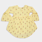 Girls Embellished Short Sleeve Top, Yellow, small image number null
