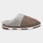 Kids Warm Chocolate Brown Fur Lined Slip-On Winter Slippers, Brown, small image number null