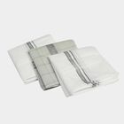 Men's White Checked Pack of 3 Handkerchief, Light Grey, small
