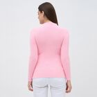 Women's Light Pink Crew Neck Slim Fit Pullover, हल्का गुलाबी, small image number null