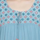 3/4Th Sleeves Straight Kurti, Mid Blue, small image number null