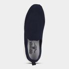 Women's Deep Midnight Navy Blue Slip-On Casual Sneakers, Blue, small