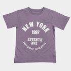 Boys Purple Crew Neck Regular Boys T-Shirt, लाइलेक, small