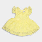 Infant Girl's Frock, Yellow, small image number null