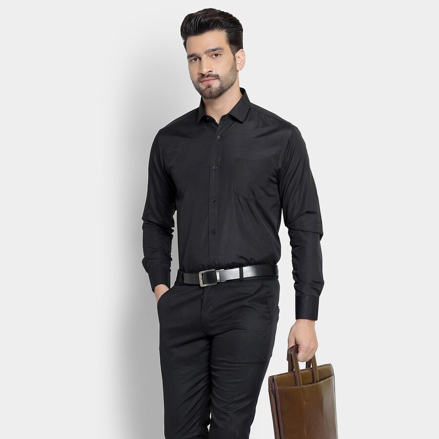 Men's Formal Shirt , Black, large image number null