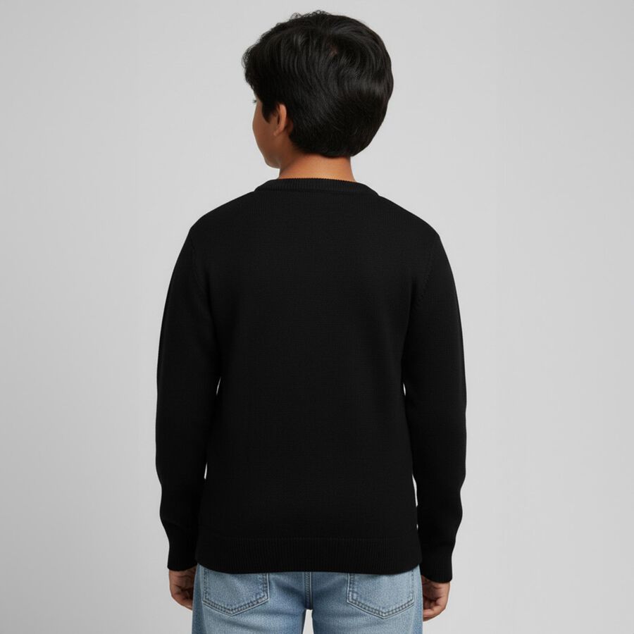 Boys' Pullover, काला, large image number null