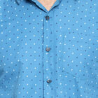 Printed Casual Shirt, Teal Blue, small image number null