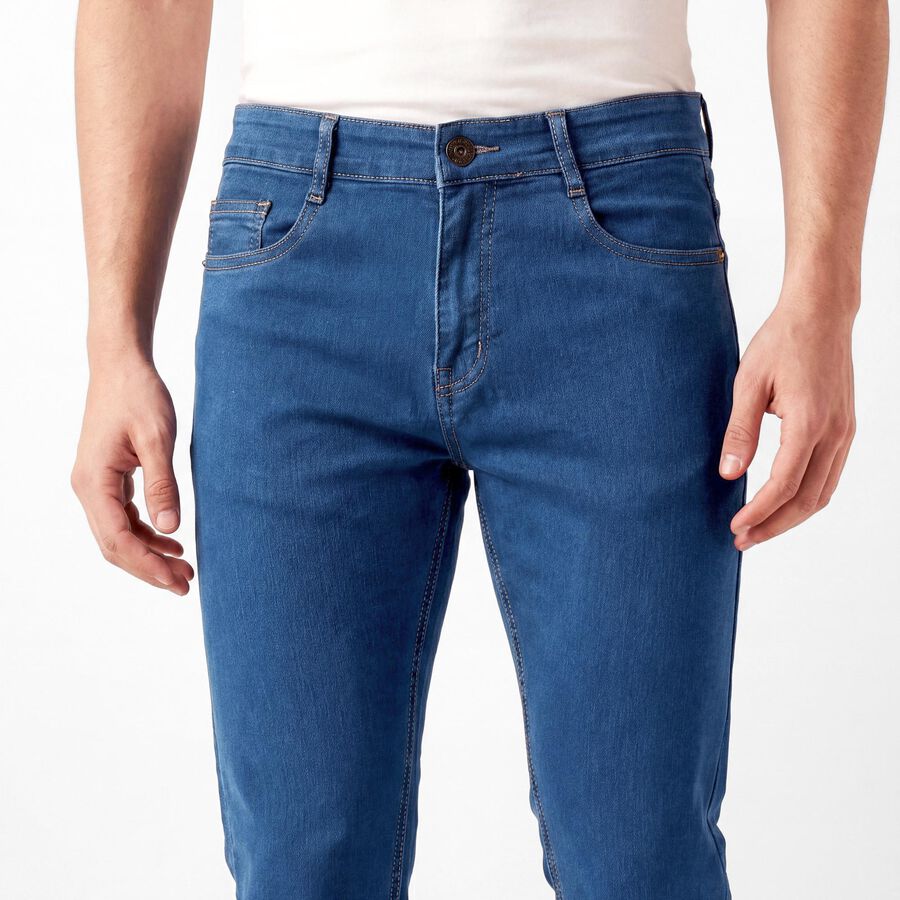 Men's Light Blue Slim Fit Jeans, हल्का नीला, large