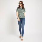 Cotton Round Neck T-Shirt, Light Green, small image number null