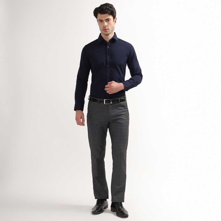 Men's Formal Shirt, Navy Blue, large image number null