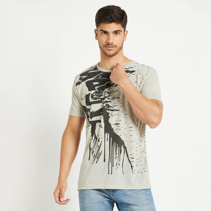Round Neck T-Shirt, Light Grey, large image number null
