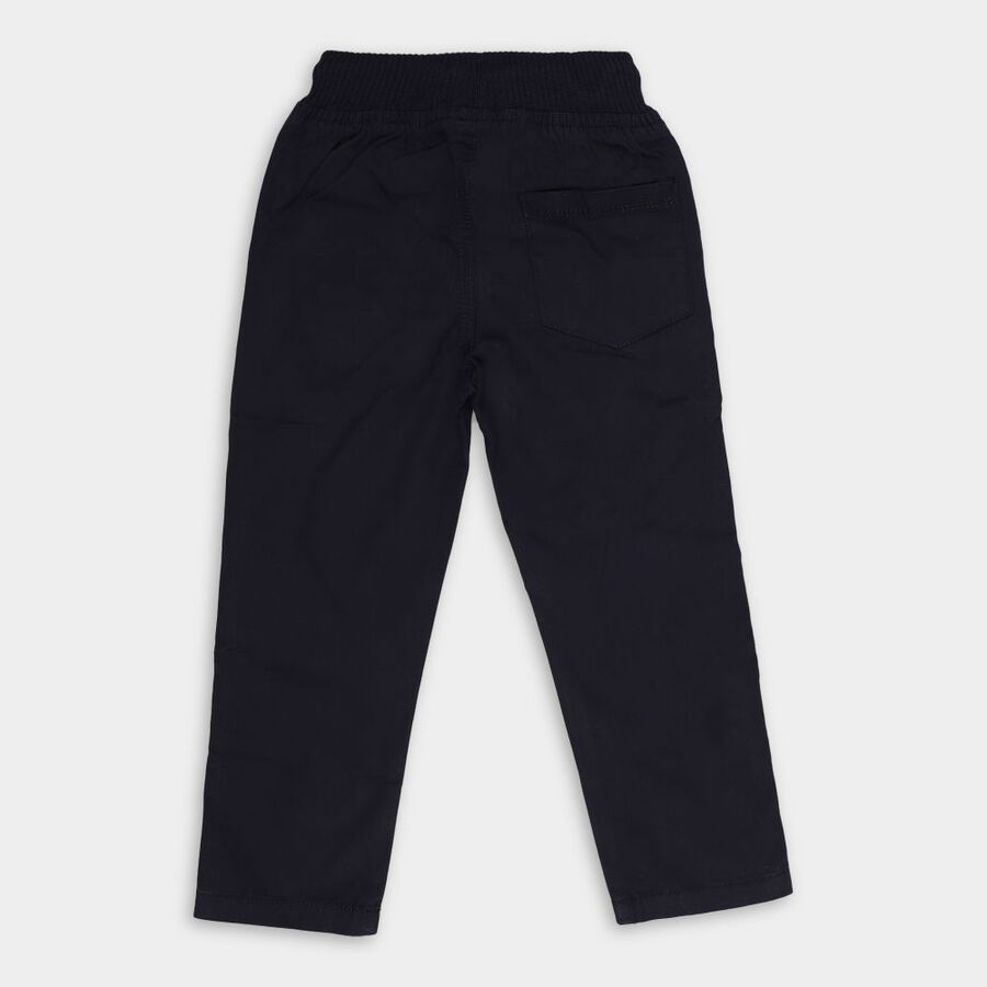 Boys' Cotton Trousers, Navy Blue, large image number null