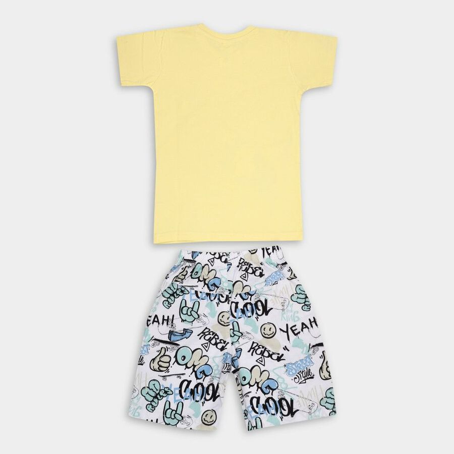 Boys' 100% Cotton Woven Baba Suit, पीला, large image number null