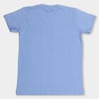 Boys Midnight Blue Cotton Round Neck Casual T-Shirt, Mid Blue, small image number null