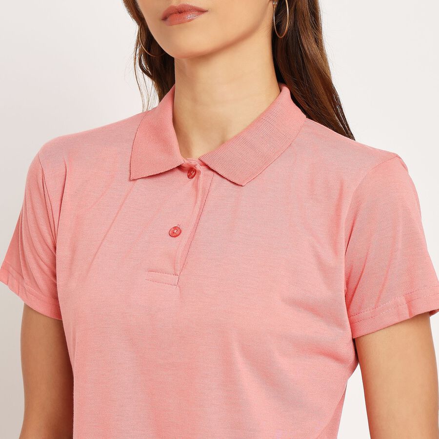 Ladies' Polo T-Shirt, Pink, large image number null