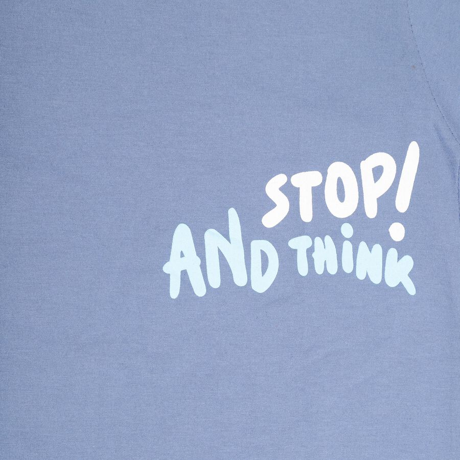 Boys' Half Sleeves T-Shirt , Mid Blue, large image number null