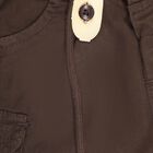 Infants Cotton Solid Trousers, Brown, small image number null