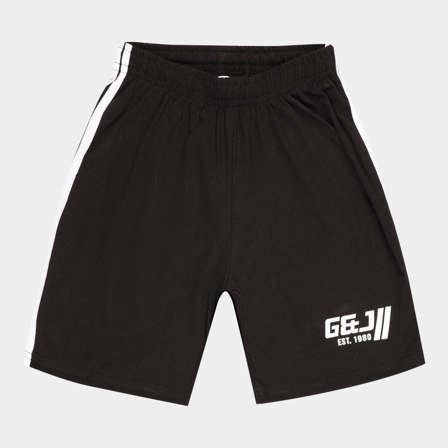 Boys Stripes Bermuda, काला, large image number null